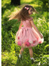 Satin Tulle Flower Girl Dress With Handmade Flowers Satin Tulle Flower Girl Dress With Handmade Flowers